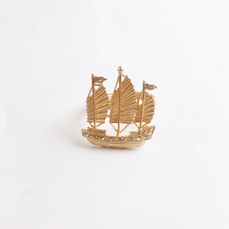 6 tk/partii Pulmarätiku rõngas tsingisulamist purjesalvrätikulukk koduaksessuaarid paadisalvrätikulukk