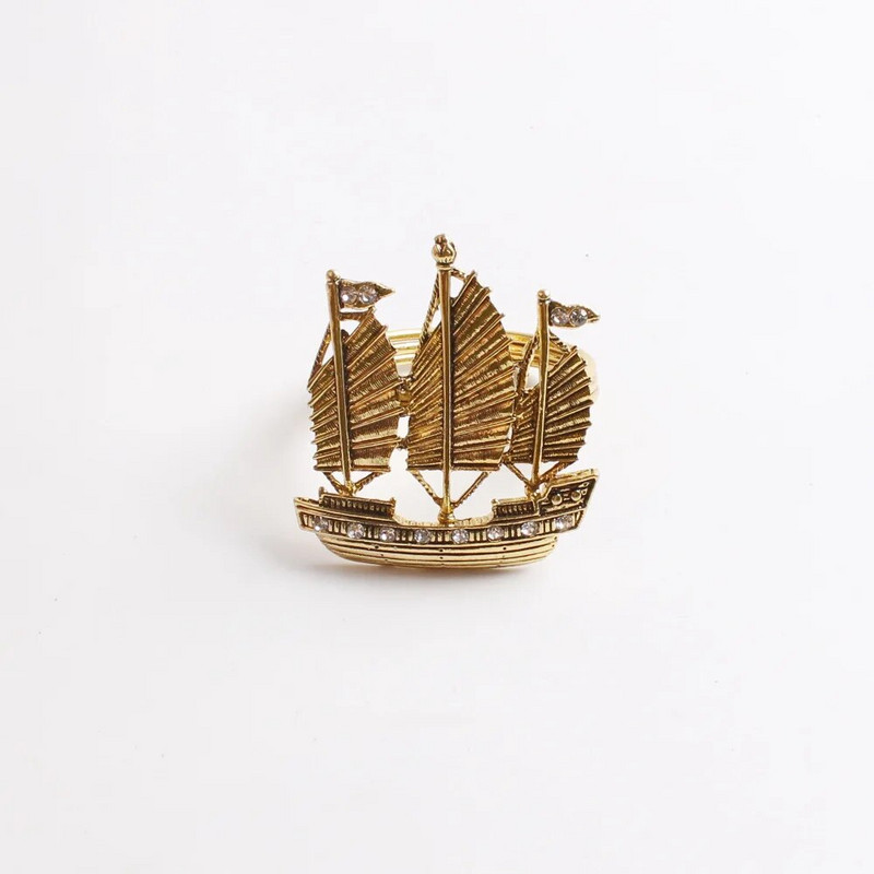 6 tk/partii Pulmarätiku rõngas tsingisulamist purjesalvrätikulukk koduaksessuaarid paadisalvrätikulukk