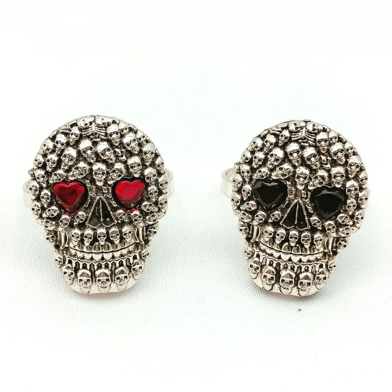 10 τμχ/παρτίδα Νέο δαχτυλίδι χαρτοπετσέτας Απόκριες κρανίο πετσέτα με κουμπί ρετρό δαχτυλίδι χαρτοπετσέτας Δαχτυλίδι χαρτοπετσέτας Διακόσμηση επιτραπέζιου πάρτι για διακοπές