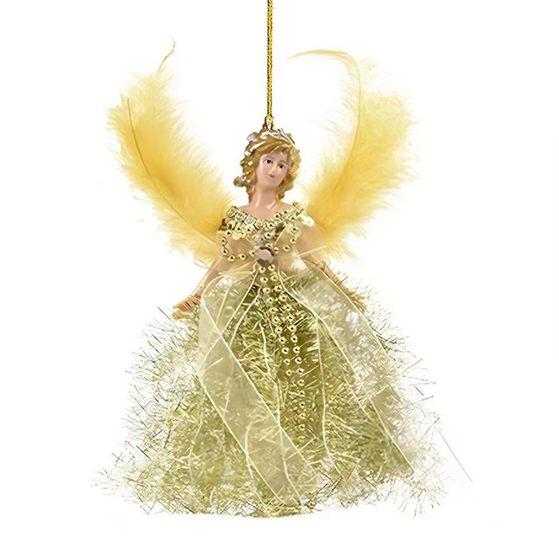 Ziemassvētku bērnu kulonu rotaļlieta eņģelis, kas piešķir Ziemassvētku gaisotni mājām kamīna iekšpuses dekorēšanai. Ideāla dāvana mazam bērnam