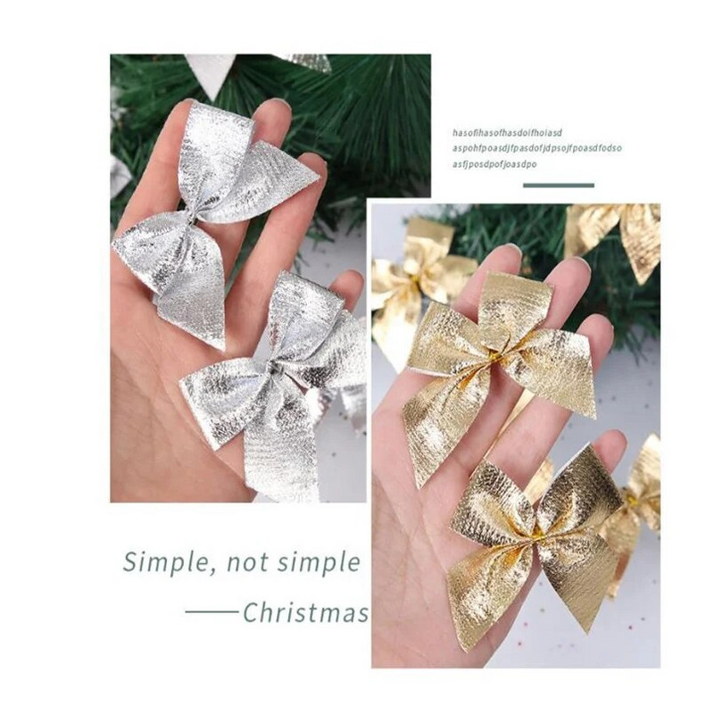 12GAB Ziemassvētku eglītes piekarināms kulons Krāsaini Ziemassvētku mini bantītes Ziemassvētku eglīšu rotājumiem Bērniem Dāvanas Amatniecība