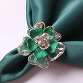 6 τμχ/παρτίδα SHSEJA Fashion Ppkin Πολυτελείας Εστιατόριο Πόρπη με χαρτοπετσέτα Ξενοδοχείο με δαχτυλίδι με λουλούδια Δαχτυλίδι επιφάνειας εργασίας