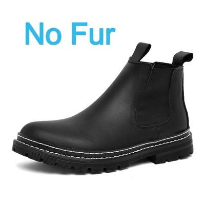 Itaalia Luksuslikud Nahast Meestesaapad Talvised Välisaapad Elegantsed Disainer Meeste Kingad Mugavus Soe Chelsea Saapad