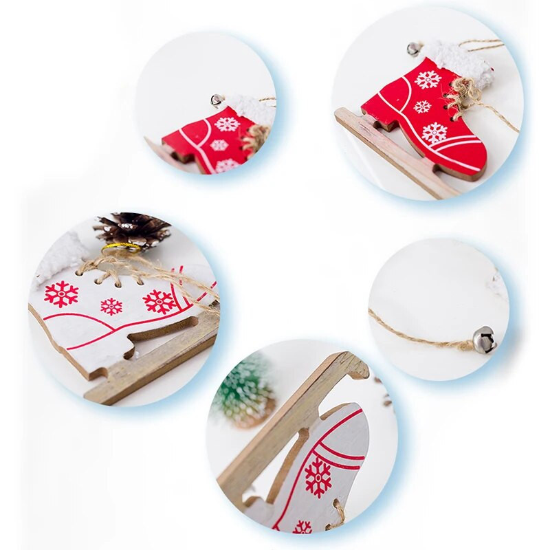 1 ΤΕΜ. Χριστουγεννιάτικα Μίνι Διακοσμητικά Διακοσμητικά για Χριστουγεννιάτικο Δέντρο Χριστουγεννιάτικο Πρωτοχρονιάτικο Δημιουργικό Στολίδι για Ξύλινη Ζωγραφική