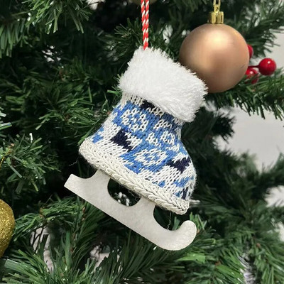 Ziemassvētku rotājumi Trikotāžas plīša slidas Slidas Kuloni Jaunais gads Ziemassvētku eglīšu rotājumi Kuloni Ziemassvētku rotājumi mājām