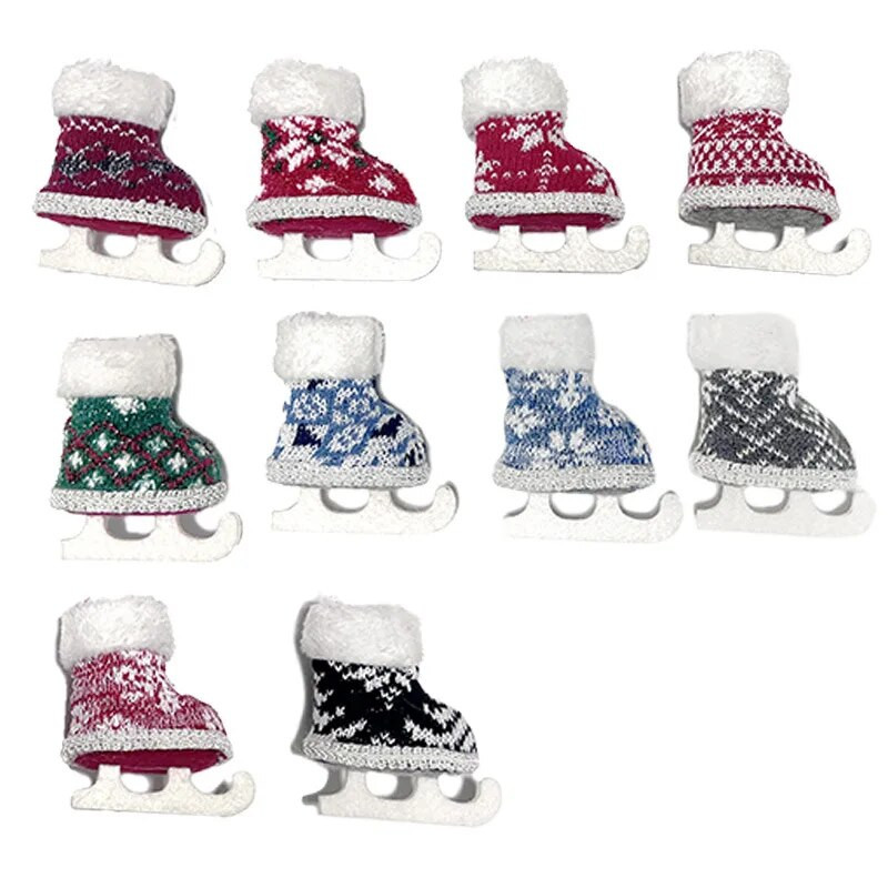 Ziemassvētku rotājumi Trikotāžas plīša slidas Slidas Kuloni Jaunais gads Ziemassvētku eglīšu rotājumi Kuloni Ziemassvētku rotājumi mājām