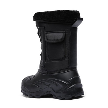 Ανδρικές μπότες για ψάρεμα εξωτερικού χώρου Χειμερινές μπότες ζεστές αδιάβροχες μπότες εργασίας για χιόνι Ανδρικά παπούτσια Ανδρικές μπότες συν μέγεθος 40-46