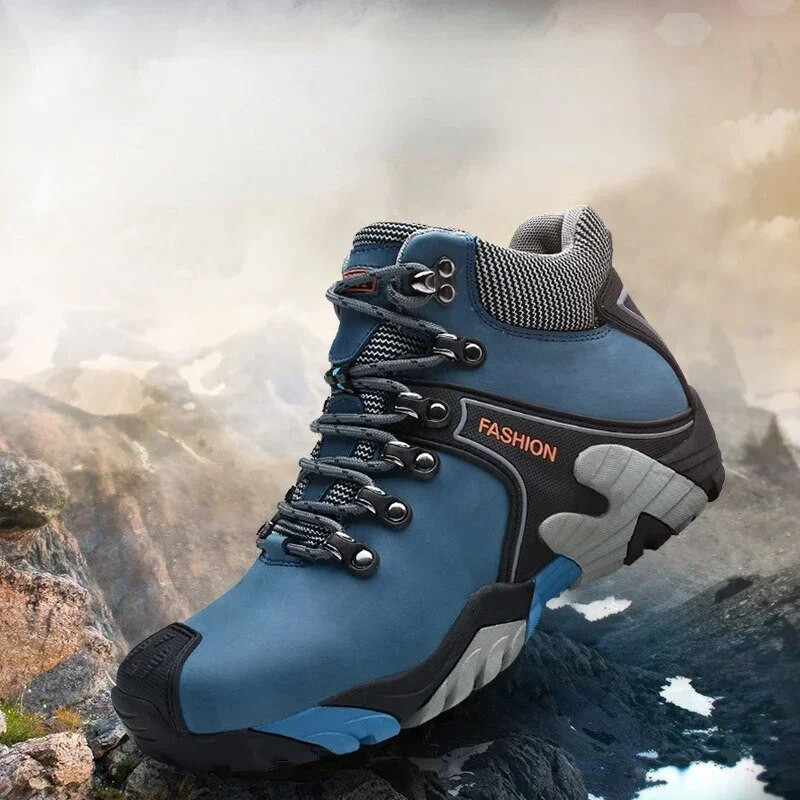 Cizme de zăpadă pentru bărbați, la modă, în aer liber, alpinism, izolație anti-alunecare, pluș, impermeabilă, ocazional, pantofi sport din bumbac, călătorie 2024