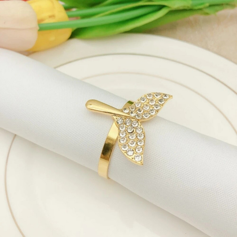 8 vnt./stal. Nauja servetėlė žiedas banginio uodega servetėlė sagtis deimantinė servetėlė apskritimas audinys apskritimas vakarienės dekoravimas