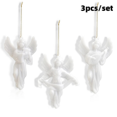 3 τμχ/Σετ Ελάφι Καλάθι Τραβήγματος Μικρή Αλυκή Λευκή Άγγελος Κούκλα Κρεμαστό χριστουγεννιάτικο δέντρο Σπίτι Χριστουγεννιάτικο πάρτι Διακοσμήσεις γάμου Παιδικό δώρο Navidad