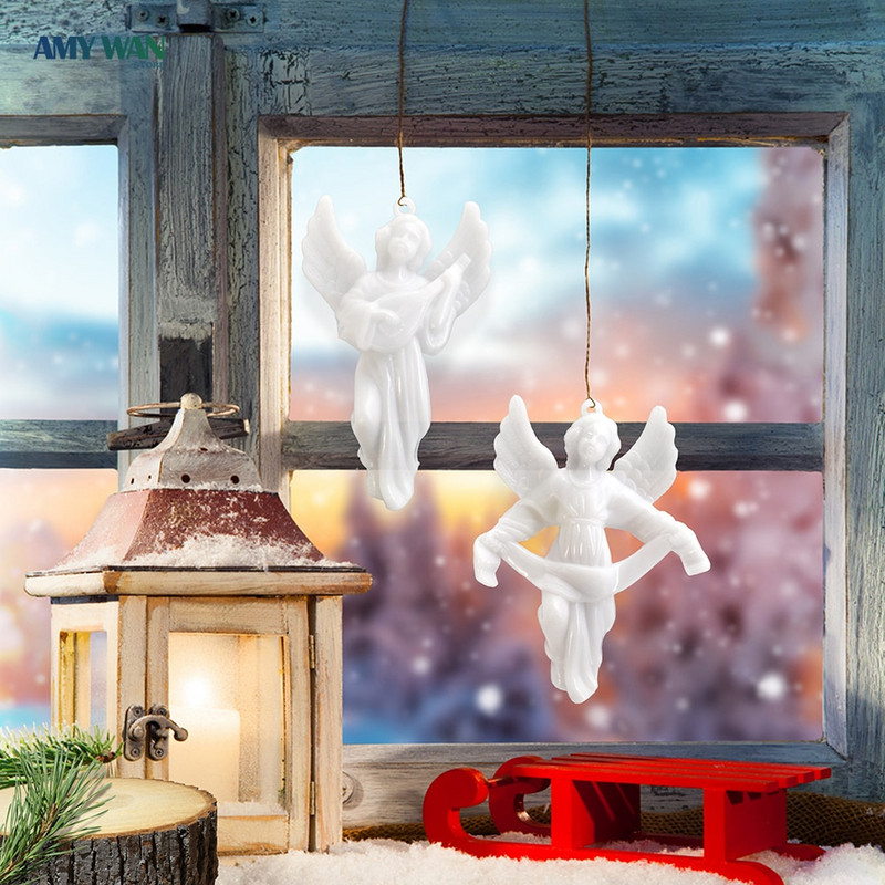 3 τμχ/Σετ Ελάφι Καλάθι Τραβήγματος Μικρή Αλυκή Λευκή Άγγελος Κούκλα Κρεμαστό χριστουγεννιάτικο δέντρο Σπίτι Χριστουγεννιάτικο πάρτι Διακοσμήσεις γάμου Παιδικό δώρο Navidad