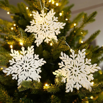 Δώρα Πρωτοχρονιάς 2023 Χριστουγεννιάτικα στολίδια Navidad Κρεμαστά δέντρου Κρεμαστά νιφάδα χιονιού Γιρλάντα DIY Χριστουγεννιάτικη διακόσμηση για το σπίτι