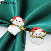 6 τμχ Νέα χριστουγεννιάτικα δαχτυλίδια για χαρτοπετσέτα Καρυοθραύστης Θήκη για χαρτοπετσέτα για Χριστουγεννιάτικο γάμο Διακόσμηση τραπεζαρίας HWC114