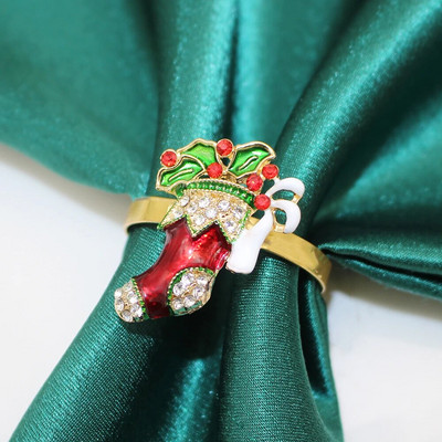 6 τμχ Νέα χριστουγεννιάτικα δαχτυλίδια για χαρτοπετσέτα Καρυοθραύστης Θήκη για χαρτοπετσέτα για Χριστουγεννιάτικο γάμο Διακόσμηση τραπεζαρίας HWC114