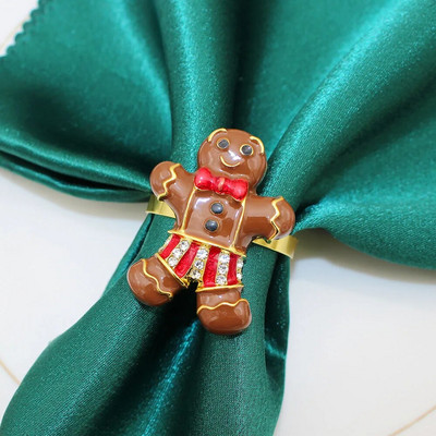 6 τμχ Νέα χριστουγεννιάτικα δαχτυλίδια για χαρτοπετσέτα Καρυοθραύστης Θήκη για χαρτοπετσέτα για Χριστουγεννιάτικο γάμο Διακόσμηση τραπεζαρίας HWC114