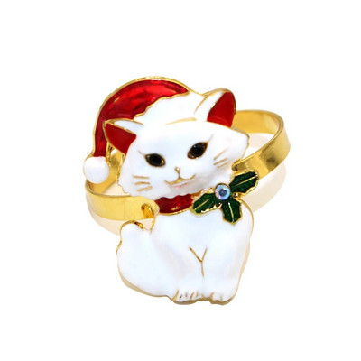 6 τμχ Νέα χριστουγεννιάτικα δαχτυλίδια για χαρτοπετσέτα Καρυοθραύστης Θήκη για χαρτοπετσέτα για Χριστουγεννιάτικο γάμο Διακόσμηση τραπεζαρίας HWC114