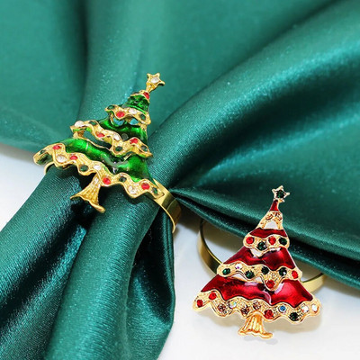 6 τμχ Νέα χριστουγεννιάτικα δαχτυλίδια για χαρτοπετσέτα Καρυοθραύστης Θήκη για χαρτοπετσέτα για Χριστουγεννιάτικο γάμο Διακόσμηση τραπεζαρίας HWC114