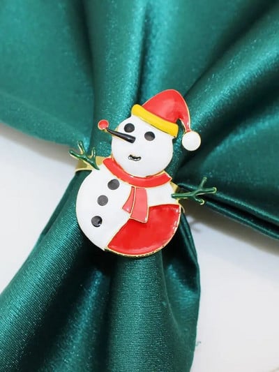 6 τμχ Νέα χριστουγεννιάτικα δαχτυλίδια για χαρτοπετσέτα Καρυοθραύστης Θήκη για χαρτοπετσέτα για Χριστουγεννιάτικο γάμο Διακόσμηση τραπεζαρίας HWC114