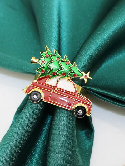 6 τμχ Νέα χριστουγεννιάτικα δαχτυλίδια για χαρτοπετσέτα Καρυοθραύστης Θήκη για χαρτοπετσέτα για Χριστουγεννιάτικο γάμο Διακόσμηση τραπεζαρίας HWC114