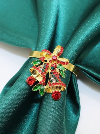 6 τμχ Νέα χριστουγεννιάτικα δαχτυλίδια για χαρτοπετσέτα Καρυοθραύστης Θήκη για χαρτοπετσέτα για Χριστουγεννιάτικο γάμο Διακόσμηση τραπεζαρίας HWC114