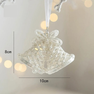 Ziemassvētku sniegpārsla Ziemassvētku eglītes lāses rotājums aļņa kristāla piekarināmais kulons Brieža sniega vainaga piekari Priecīgus Ziemassvētkus Jaungada dekors