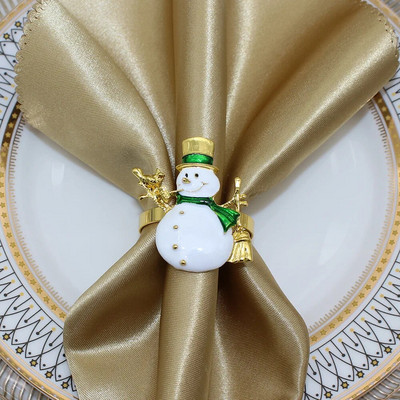 6Gb Jingle Bell salvešu turētāja gredzeni Ziemassvētku kāzu Jaungada svētku ballītēm Kāzu pusdienu galda dekorēšana HWC29