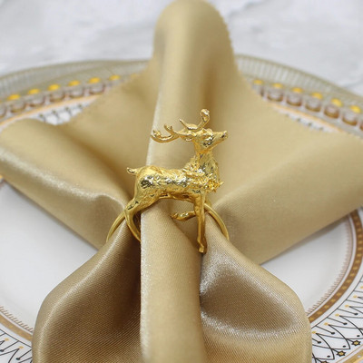 6Gb Jingle Bell salvešu turētāja gredzeni Ziemassvētku kāzu Jaungada svētku ballītēm Kāzu pusdienu galda dekorēšana HWC29