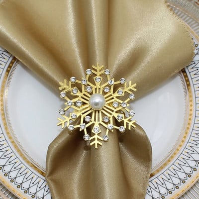 6Gb Jingle Bell salvešu turētāja gredzeni Ziemassvētku kāzu Jaungada svētku ballītēm Kāzu pusdienu galda dekorēšana HWC29