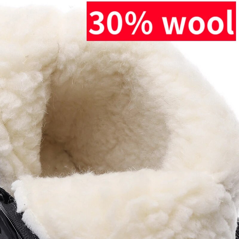 snieginiai batai vyriški neperšlampami vyriški žieminiai batai su kailiu žieminiai batai neslystantys Vyriški batai platforma stori pliušiniai šilti Plius dydis