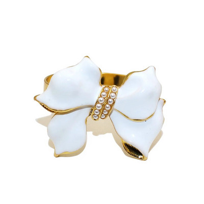 4Gb Bowknot dizaina salvešu gredzeni 5 krāsu loku salvešu gredzenu turētājs kāzu ballītei svētku banketam Ziemassvētku galda dekors ERP53