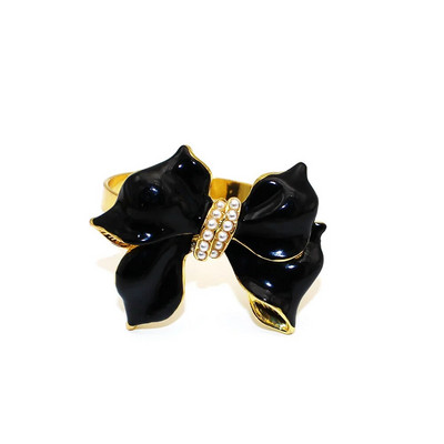 4Gb Bowknot dizaina salvešu gredzeni 5 krāsu loku salvešu gredzenu turētājs kāzu ballītei svētku banketam Ziemassvētku galda dekors ERP53