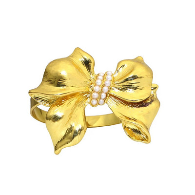 4Gb Bowknot dizaina salvešu gredzeni 5 krāsu loku salvešu gredzenu turētājs kāzu ballītei svētku banketam Ziemassvētku galda dekors ERP53