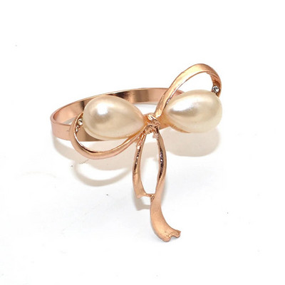 4Gb Bowknot dizaina salvešu gredzeni 5 krāsu loku salvešu gredzenu turētājs kāzu ballītei svētku banketam Ziemassvētku galda dekors ERP53