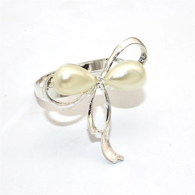 4Gb Bowknot dizaina salvešu gredzeni 5 krāsu loku salvešu gredzenu turētājs kāzu ballītei svētku banketam Ziemassvētku galda dekors ERP53