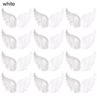 Mini daudz laimes dzimšanas dienā DIY Amatniecības foto rekvizīti Kūkas dekors Plastmasas eņģeļu spārni Ziemassvētku ballītes rotājumi Ziemassvētku eglīšu rotājumi