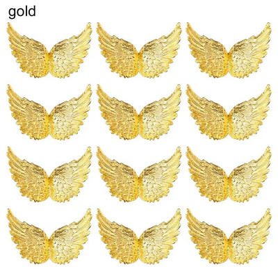 Mini daudz laimes dzimšanas dienā DIY Amatniecības foto rekvizīti Kūkas dekors Plastmasas eņģeļu spārni Ziemassvētku ballītes rotājumi Ziemassvētku eglīšu rotājumi