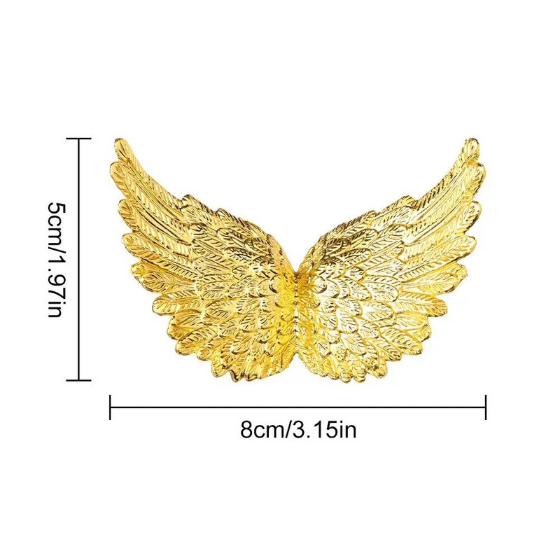 Mini daudz laimes dzimšanas dienā DIY Amatniecības foto rekvizīti Kūkas dekors Plastmasas eņģeļu spārni Ziemassvētku ballītes rotājumi Ziemassvētku eglīšu rotājumi