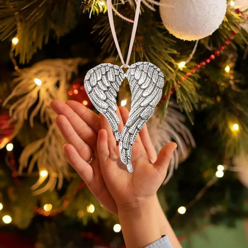 Part Of My Heart Is In Heaven Новый Год 2022 Декор Χριστουγεννιάτικο Δέντρο Στολίδι Οικογενειακό Μνημείο Κρεμαστό φτερό αγγέλου Διακόσμηση σπιτιού