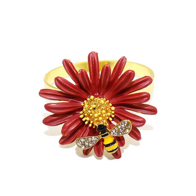 12 db őszi szalvéta gyűrűk strasszos napraforgó szalvéta gyűrűtartó őszi hálaadás esküvői születésnapi asztaldísz ERF82