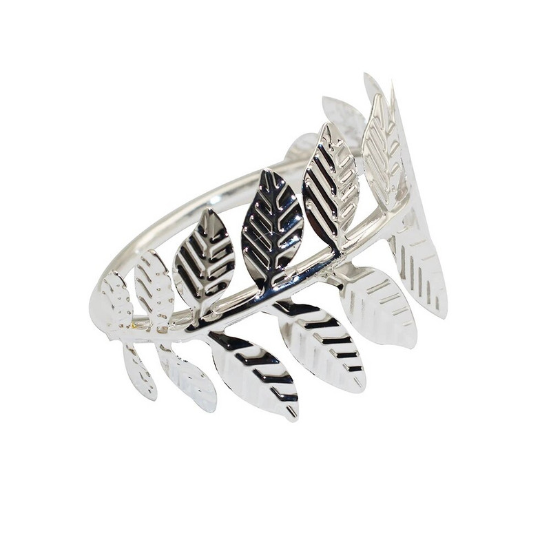 12Gb Lapu formas salvešu gredzeni Sudraba salvešu turētājs dzimšanas dienai Ziemassvētki Lieldienas rudens Helovīns Pateicības galda dekors HWL89