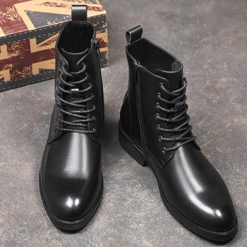 Yomior Νέα φθινοπωρινά χειμερινά casual ανδρικά παπούτσια Vintage από πραγματικό ζεστά βελούδινα μποτάκια με μαύρο φερμουάρ Chelsea μπότες