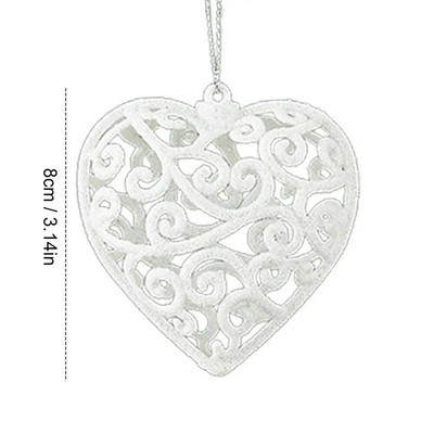 Božićni viseći ukrasi Bijelo božićno drvce Ukrasi za zabave Ukrasi u obliku zvona u obliku zvijezde u obliku srca Potrepštine za kućne zabave u zatvorenom prostoru