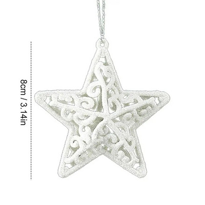 Božićni viseći ukrasi Bijelo božićno drvce Ukrasi za zabave Ukrasi u obliku zvona u obliku zvijezde u obliku srca Potrepštine za kućne zabave u zatvorenom prostoru