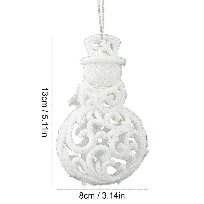 Ziemassvētku piekaramie rotājumi Baltas Ziemassvētku eglītes ballīšu rotājumi Ornaments Sirds Zvaigznes zvana formas iekštelpu ballīšu piederumi