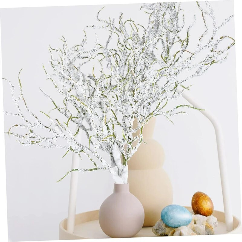 6GAB Mākslīgie augi DIY Ziemassvētku vainags Mājas dekors Kāzu ballīte Dekoratīvie Ziedi Vāze Dekoratīvie puķupodi Viltus PE zars