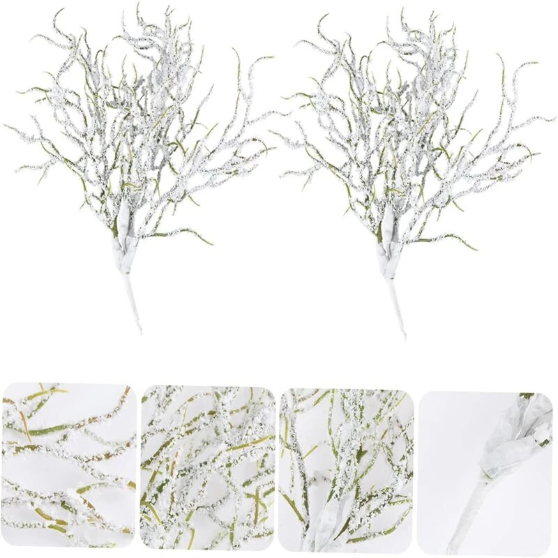 6GAB Mākslīgie augi DIY Ziemassvētku vainags Mājas dekors Kāzu ballīte Dekoratīvie Ziedi Vāze Dekoratīvie puķupodi Viltus PE zars