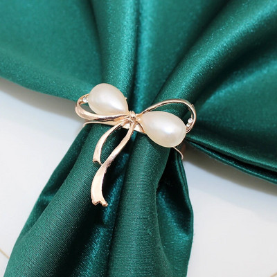 6Gb Rozā zelta salvešu gredzeni Vīnogu salvešu gredzenu turētāji ģimenes svētku vakariņām banketiem kāzu ballīšu galda dekorācijas HWP02