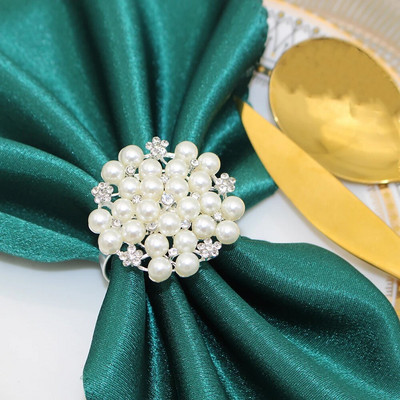 6Gb Rozā zelta salvešu gredzeni Vīnogu salvešu gredzenu turētāji ģimenes svētku vakariņām banketiem kāzu ballīšu galda dekorācijas HWP02