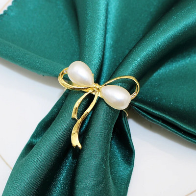 6Gb Rozā zelta salvešu gredzeni Vīnogu salvešu gredzenu turētāji ģimenes svētku vakariņām banketiem kāzu ballīšu galda dekorācijas HWP02