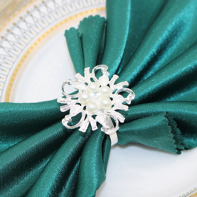 6Gb Rozā zelta salvešu gredzeni Vīnogu salvešu gredzenu turētāji ģimenes svētku vakariņām banketiem kāzu ballīšu galda dekorācijas HWP02